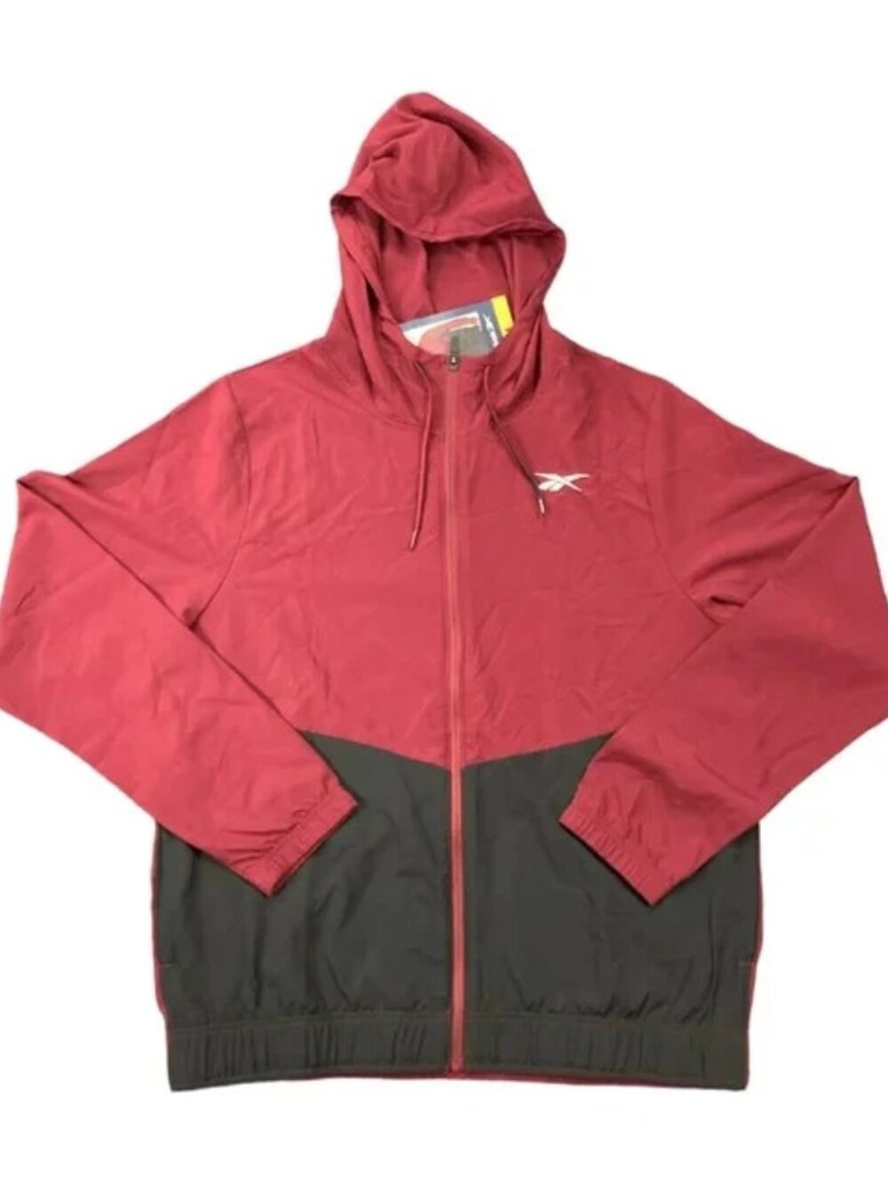 Reebok Men's Full Zip Training Woven Jacket Size XL Maroon - New w/ Tags